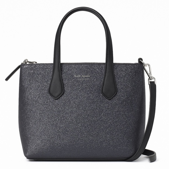 kate spade Handbags - Kate Spade Lola Joeley Tinsel Shimmer Glitter Black Satchel Crossbody
